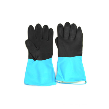 Guantes Industriales de Látex (azul / negro) Doble Color 100grams